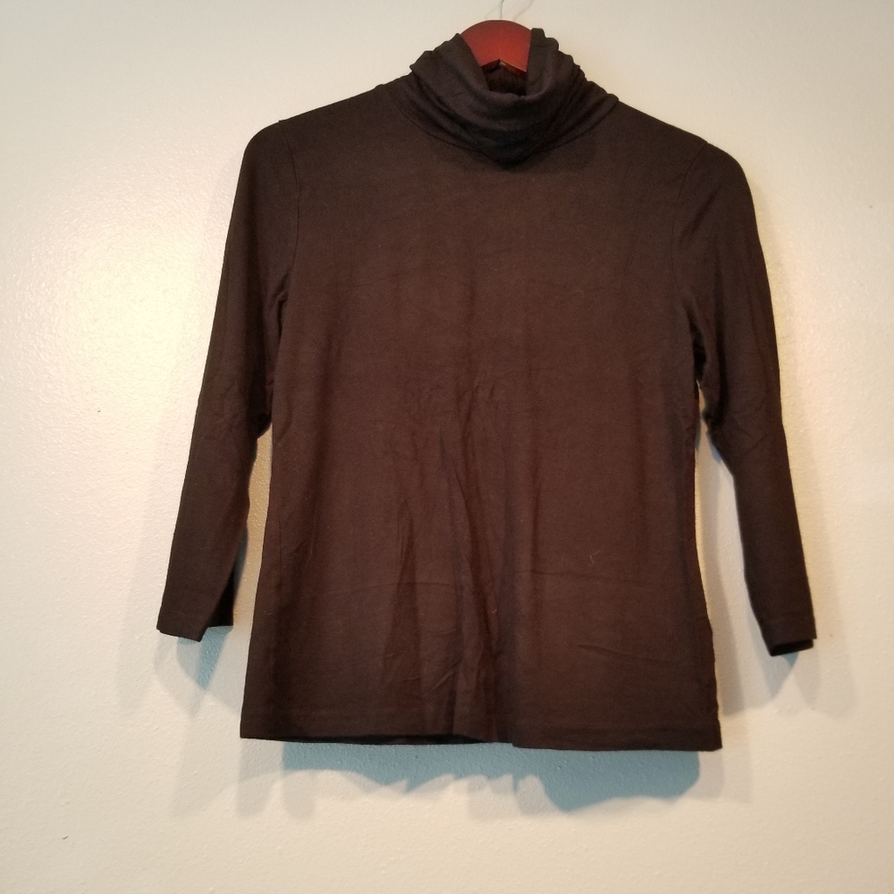 Kasper Black Turtleneck Shirt